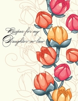 Recipes for my Daughter-in-law: A Family Recipe Book Keepsake Journal with glossy cover 1670409406 Book Cover