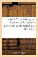 Lettre d'un royaliste constitutionnel à M. de Martignac 2014046883 Book Cover