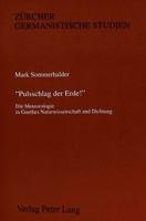 «Pulsschlag Der Erde¿»: Die Meteorologie in Goethes Naturwissenschaft Und Dichtung 390675216X Book Cover