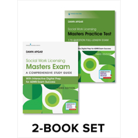 Social Work Licensing Masters Exam Guide and Practice Test Set: A Comprehensive Study Guide for Success (3rd Edition) – Includes a Total of 340 Questions for the ASWB Licensing Board Exam 0826182852 Book Cover