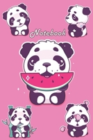 Notebook: Cute Panda Bear Kawaii Composition Notebook Japanese Otaku Anime lovers 120 Blank lined pages 6 x 9 Journal Planner organizer School 1660351995 Book Cover