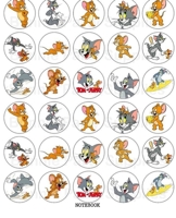 Notebook: Tom and Jerry Cartoon Soft Glossy Cover College Ruled Lined Pages Book 7.5 x 9.25 Inches 110 Pages 1692390406 Book Cover