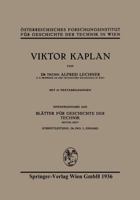 Viktor Kaplan 3662407132 Book Cover