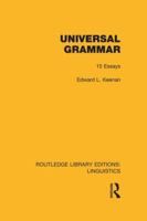 Universal Grammar: 15 Essays (Croom Helm Linguistics Series) 1138986526 Book Cover