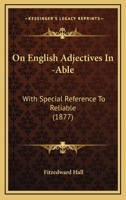 On English Adjectives in -Able 1164684299 Book Cover