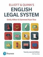 Elliott & Quinn's English Legal System 1292439017 Book Cover