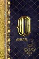 O Journal: Letter O Initial Monogram Lined Notebook - Elegant Diamond and Gold Print 1708520953 Book Cover