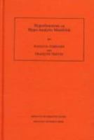 Hyperfunctions on Hypo-Analytic Manifolds {AM - 136} 069102992X Book Cover