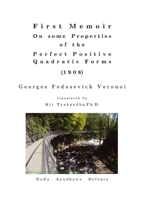 First Memoir, on some Properties of the Perfect Positive Quadratic Forms 9748824896 Book Cover