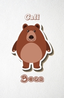 Cali Bear A5 Lined Notebook 110 Pages: Funny Blank Journal For Wide Animal Nature Lover Zoo Relative Family Baby First Last Name. Unique Student ... Composition Great For Home School Writing 1672054125 Book Cover