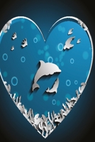 Notizbuch Delfin Herz: vielseitiges Notizbuch modernes und auff�lliges Notizbuch kariert 120 karierte Seiten Din A5 perfekt als Notizheft, Tagebuch und Journal Geschenk mit s��em Delfin 1712386700 Book Cover