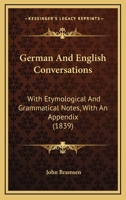 German and English Conversations 1164656686 Book Cover