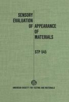 Sensory Evaluation of Appearance of Materials 0803105649 Book Cover