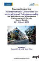 Icie 2016 - Proceedings of the 4th International Conference on Innovation and Entrepreneurship 191081086X Book Cover