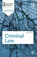 Criminal Lawcards 2012-2013 0415683335 Book Cover