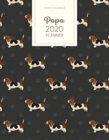 Popo 2020 Planner: Monthly Weekly Daily - Dated With Todo Notes - Basset Hound 1706281579 Book Cover