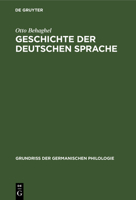 Geschichte der deutschen Sprache 1279529164 Book Cover