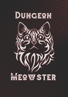 Dungeon Meowster: Mixed Role Playing Gamer Paper (College Ruled, Graph, Hex): RPG Journal 1709950617 Book Cover