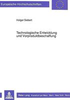 Technologische Entwicklung Und Vorproduktbeschaffung 3631425600 Book Cover
