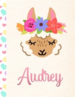 Audrey: 2020. Personalized Weekly Llama Planner For Girls. 8.5x11 Week Per Page 2020 Planner/Diary With Pink Name 1671269438 Book Cover