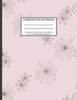 Composition Notebook: Girls' notebooks. 8.5 x 11, College Ruled, 100 pages Notebooks with sophisticated and precious cover the main theme is the gold color 1082115061 Book Cover