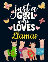 Just a Girl Who Loves Llamas: Cute Llama Gift for Girls: Llama Notebook for Women to Write in Pretty Blank Lined Alpaca with Ugly Sweaters Notebook with Funny Romantic Quote Beautiful Large Llama Jour 169093784X Book Cover