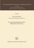 Die Ansprechempfindlichkeit Einiger Elektronischer Garnreiniger 3531023497 Book Cover