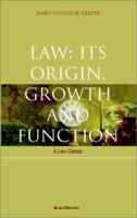 Law: Its Origin, Growth and Function 1587980126 Book Cover