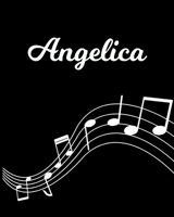 Angelica: Sheet Music Note Manuscript Notebook Paper - Personalized Custom First Name Initial A - Musician Composer Instrument Composition Book - 12 Staves a Page Staff Line Notepad Notation Guide - C 1703864751 Book Cover