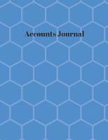 Accounts Journal: Simple Ledger - Cash Book Accounts Bookkeeping Journal for Small Business - Blue, 120 pages, 8.5 x 11 - Log & Track & Record Debits & Credits 1079573097 Book Cover