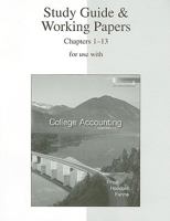 Study Guide & Working Papers for Use with College Accounting Chapters 1-13 007763988X Book Cover