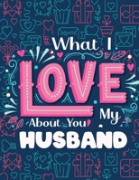 What I Love About You My Husband: Romantic Ways to Say I Love You, Love Quotes Inspirational Coloring Book for Adults B09DDV2CLW Book Cover