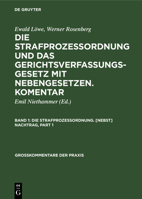 Die Strafprozessordnung. [Nebst] Nachtrag 3110988518 Book Cover