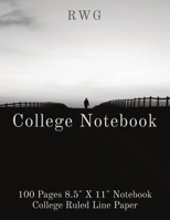 College Notebook: 100 Pages 8.5" X 11" Notebook College Ruled Line Paper 1794816402 Book Cover