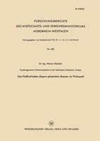 Das Fliessverhalten Dispers-Plastischer Massen Im Walzspalt 3663033546 Book Cover