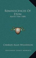 Reminiscences of Eton 1021958557 Book Cover