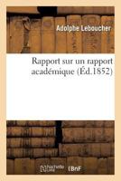 Rapport Sur Un Rapport Académique 2019283824 Book Cover