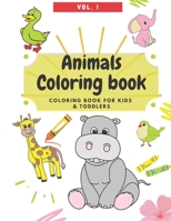 Animals Coloring Book - Kids and Toddler Coloring Book B08HBC73L8 Book Cover