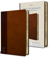 Biblia Jerusalén Latinoamericana símil piel marrón / Spanish Jerusalem Bible, Latinamerican Brown leathersoft (Spanish Edition) B0FKY45P75 Book Cover