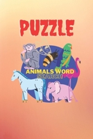 Puzzle: Animals word search: Word finder book for children, Puzzles to learn B08ZBJFTP8 Book Cover