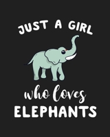 Just A Girl Who Loves Elephants: Blank Lined Notebook to Write In for Notes, To Do Lists, Notepad, Journal, Funny Gifts for Elephants Lover 1671177312 Book Cover