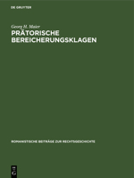 Prätorische Bereicherungsklagen 311128283X Book Cover