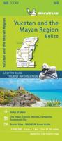 Michelin ZOOM Yucatan and the Mayan Region Belize Road and Tourist Map 185 2067235257 Book Cover