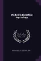 Studies In Industrial Psychology 1018811419 Book Cover