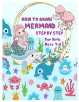 HOW TO DRAW MERMAID STEP BY STEP for Girls Ages 4 -8: The Best Artistic Drawing Guide to Teach Girls and boys How to Draw Mermaids in Simple Steps B08JDTRKJ4 Book Cover
