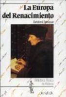 La Europa del Renacimiento 8420733598 Book Cover