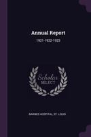 Annual Report: 1921-1922-1923 1378741080 Book Cover