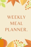 Weekly Meal Planner: 52 Weeks of Menu Planning Pages / Journal Gift, 100 Pages, 6x9, Soft Cover, Matte Finish 1673670490 Book Cover