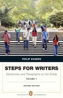 Steps for Writers: Sentence and Paragraph to the Essay, Volume 1 (with MyWritingLab with Pearson eText) 020584314X Book Cover
