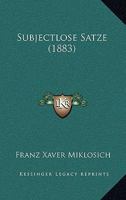 Subjectlose Satze (1883) 1245098128 Book Cover